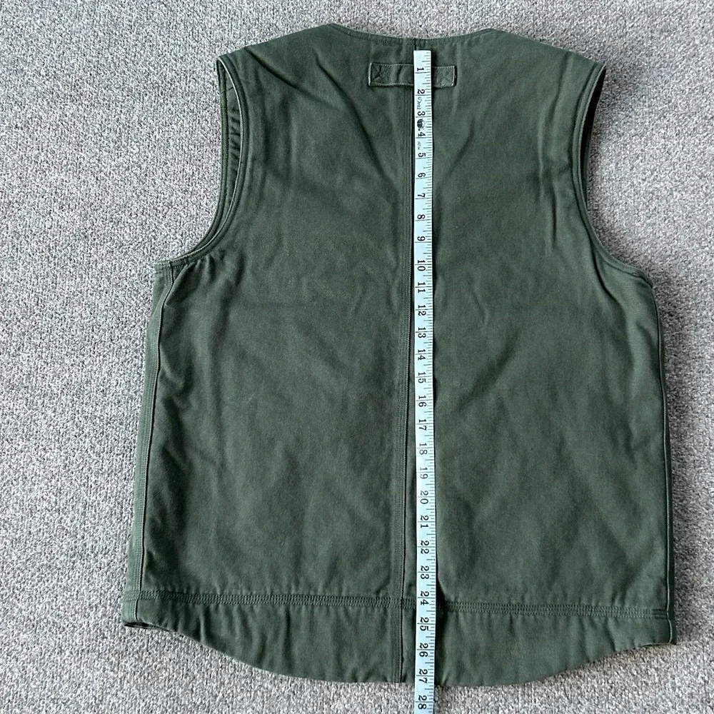 Duluth Trading Jacket Mens‎ Medium Green Iron Range Fire Hose Sherpa Lined Vest